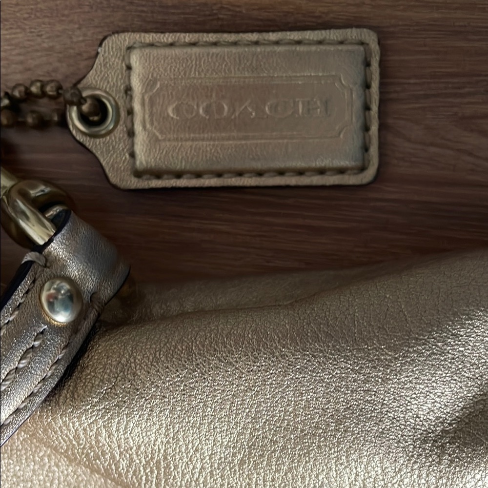 Coach Gold Leather Tote Bag - Picture 3 of 6